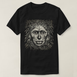 T - Shirt mit schwarzem und weißem Scratchboard