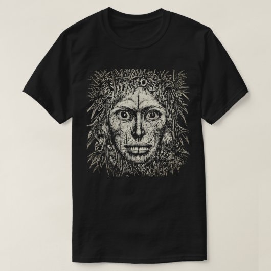 T - Shirt mit schwarzem und weißem Scratchboard (Design vorne)