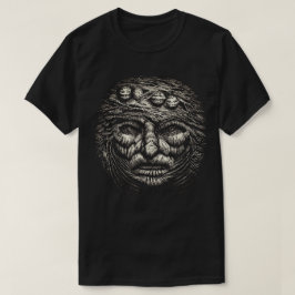 T - Shirt mit schwarzem und weißem Scratchboard