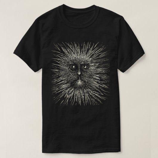 T - Shirt mit schwarzem und weißem Scratchboard (Design vorne)