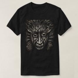 T - Shirt mit schwarzem und weißem Scratchboard