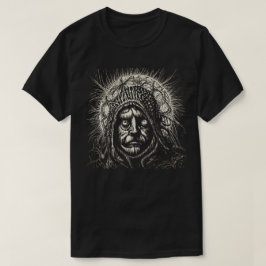 T - Shirt mit schwarzem und weißem Scratchboard