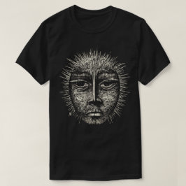 T - Shirt mit schwarzem und weißem Scratchboard