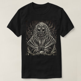 T - Shirt mit schwarzem und weißem Scratchboard