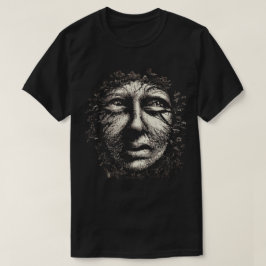 T - Shirt mit schwarzem und weißem Scratchboard