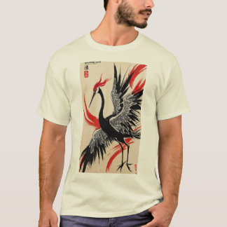 T - Shirt mit schwarzer und roter Tinte - chinesis