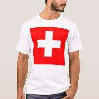 T Shirt mit Schweizer Flagge