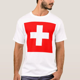 T Shirt mit Schweizer Flagge