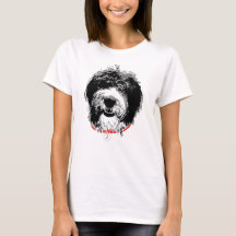 T-Shirt mit Sheepadoodle-Motiv für Damen, anpassba