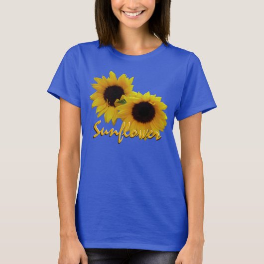 T - Shirt mit Sonnenblumen Bio Sonnenblumen Shirt (Vorderseite)