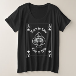 T-Shirt mit Spielkarte Ass der Pik