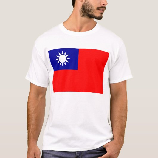 T Shirt mit taiwanesischer Flagge (Vorderseite)