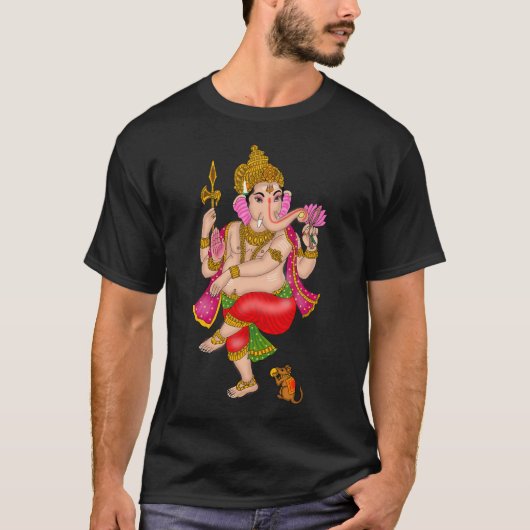 T-Shirt mit tanzendem Ganesha (Vorderseite)
