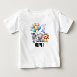 T-Shirt mit Tier-Motiv zum 1. Geburtstag für Baby-