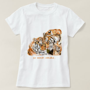 T-Shirt mit Tiger-Motiv und individuellem Text für