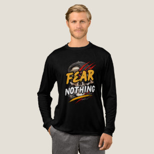 T-Shirt mit Totenkopf „Fear Nothing“ Tri-Blend Shirt
