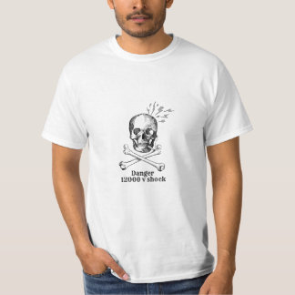 T-Shirt mit Totenkopf-Gefahr-Thema