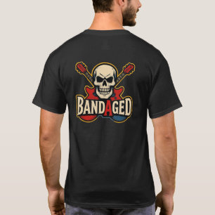 T-Shirt mit Totenkopf-Logo beidseitig bedruckt
