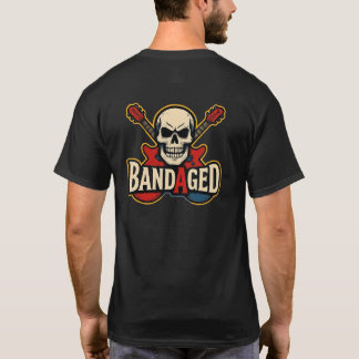 T-Shirt mit Totenkopf-Logo beidseitig bedruckt