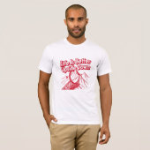T-Shirt mit Typografie 'Upside Down Life' (Vorne ganz)