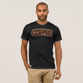 T-Shirt mit Typografie von gerösteten Kaffeebohnen (Vorne ganz)