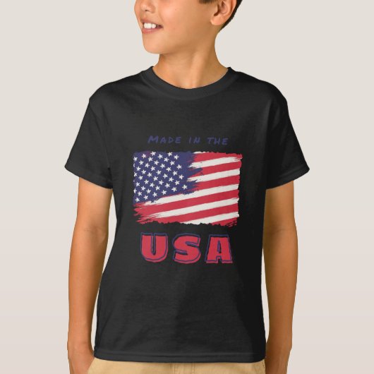 T - Shirt mit US-Flagge (Vorderseite)