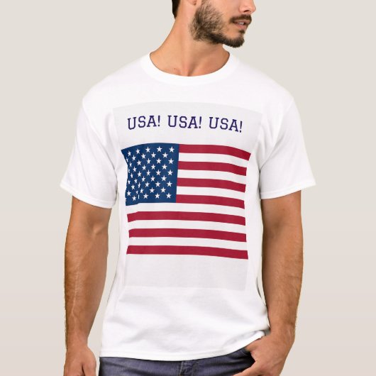 T-Shirt mit US- und Union Jack-Flaggen (Vorderseite)