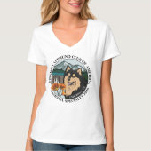 T-Shirt mit V-Ausschnitt für Damen (Vorderseite)