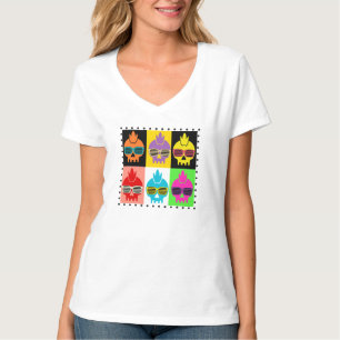T-Shirt mit V-Ausschnitt für Damen