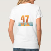 T-Shirt mit V-Ausschnitt und beidseitiger Sunset 4 (Rückseite)