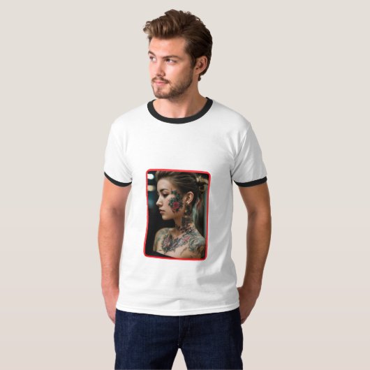T - Shirt mit verzaubernden Girl-Portraits!" (Vorne ganz)