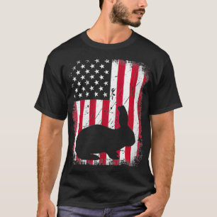 T-Shirt mit Vintage-Amerikanischer Flagge für Frau