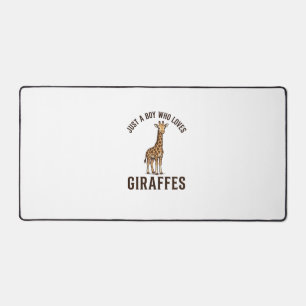 T-Shirt mit Vintage-Gravur für Jungen, die Giraffe Schreibtischunterlage
