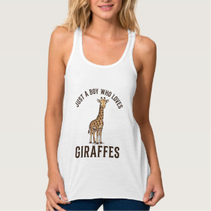 T-Shirt mit Vintage-Gravur für Jungen, die Giraffe Tank Top