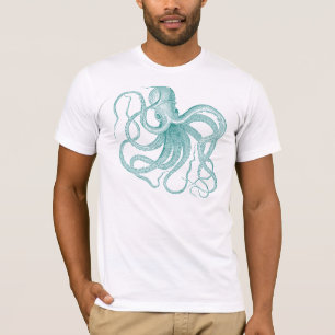T-Shirt mit Vintage-Illustration eines Türkisen Kr