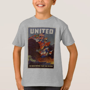 T-Shirt mit vintage Poster des Zweiten Weltkriegs