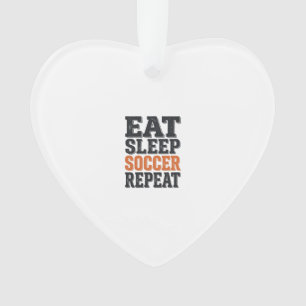 T-Shirt mit Vintage-Typografie: Essen Schlafen Fuß Ornament