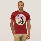 T-Shirt mit Vollmond und Anfangsbuchstabe S einer (Vorne ganz)