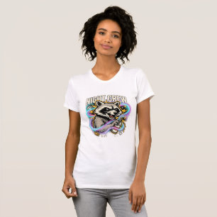 T-Shirt mit Waschbär-Graffiti-Motiv für die Nachtc