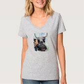 T-Shirt mit Wasserfarbe und Botschaft (Vorderseite)