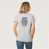 T-Shirt mit Wasserfarbe und Botschaft (Rückseite Vollansicht)