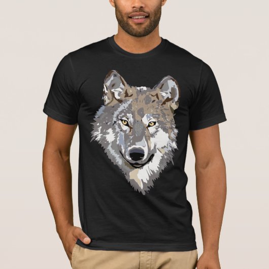 T-Shirt mit Wolfsgesicht (Vorderseite)