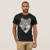 T-Shirt mit Wolfsgesicht (Vorne ganz)
