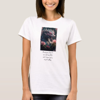 T-Shirt mit wütendem schönem Drachen für Frauen
