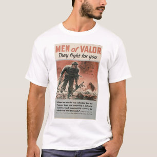 T-Shirt mit WWII-Plakat für tapfere Männer