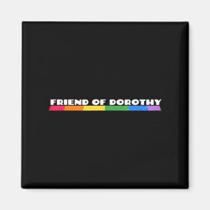 T-Shirt mit Zitat 'Friend Of Dorothy Rainbow Pride Magnet