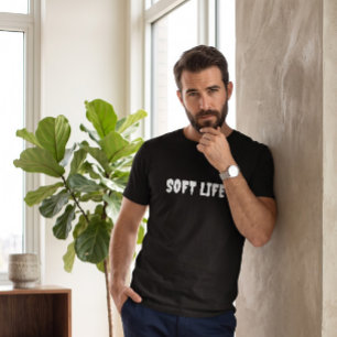T-Shirt mit Zitat zum sanften Leben für Männer M