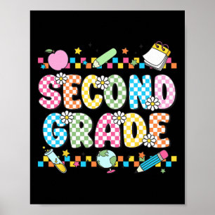 T-Shirt mit Zweite-Klasse-Vibes 2. Retro Zurück zu Poster
