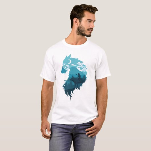 T - Shirt Mononoke Wolf (Vorne ganz)