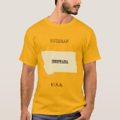 T - Shirt - Montana Karte mit Stadt (Vorderseite)